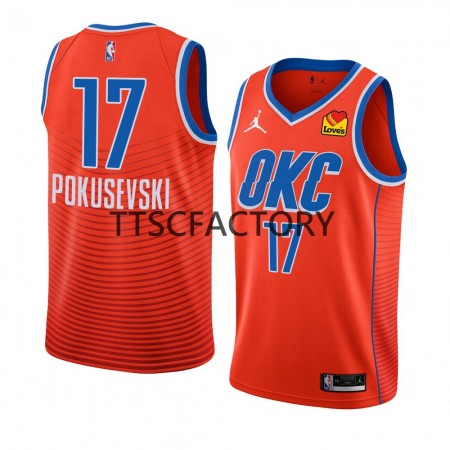 Dres Oklahoma City Thunder Aleksej Pokusevski 17 Nike 2022-23 Statement Edition Naranča Swingman - Muške